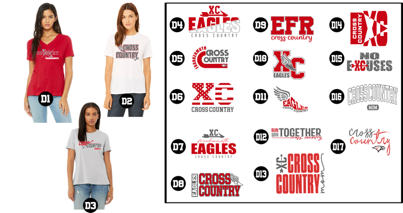 EAGLES cross country - Women&#39;s Relaxed Jersey Short Sleeve Tee