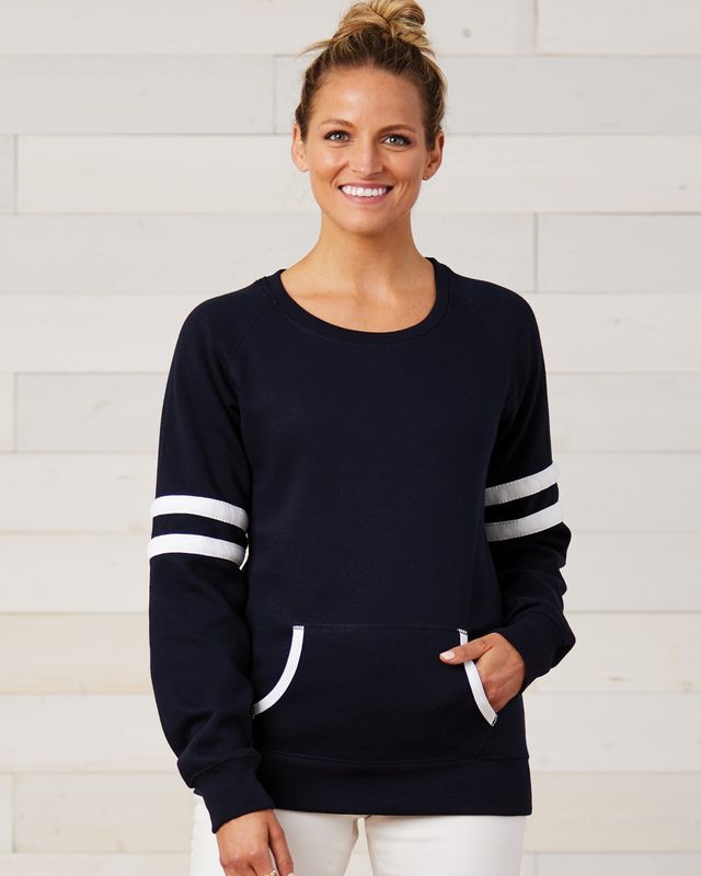 Flushing- Ladies Enza Varsity Fleece Crewneck Pullover