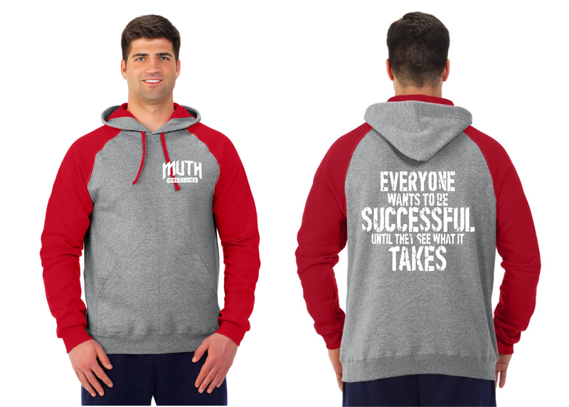 EAGLES  wrestling - Unisex Color-Block Raglan Hooded Sweatshirt