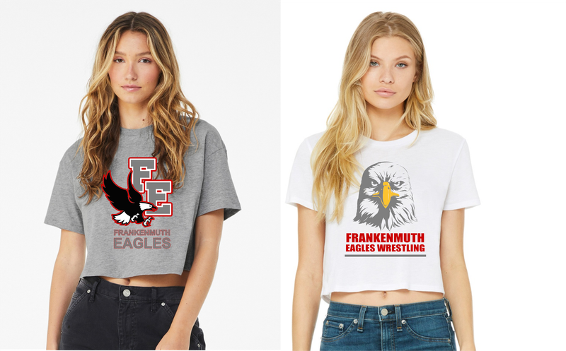 EAGLES  wrestling -Women&#39;s Heritage Jersey Crop T-Shirt