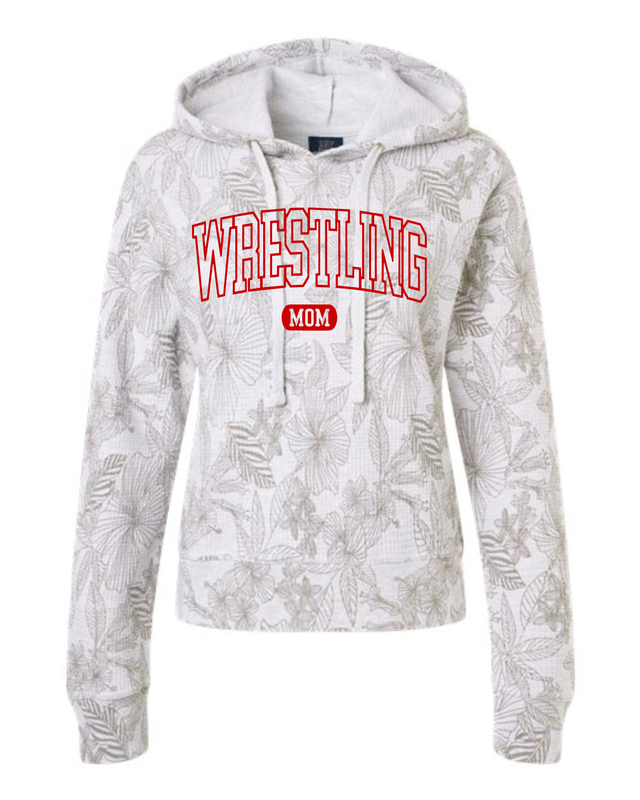 EAGLES  wrestling -Women&#39;s Maddie Floral Print Hooded Sweatshirt