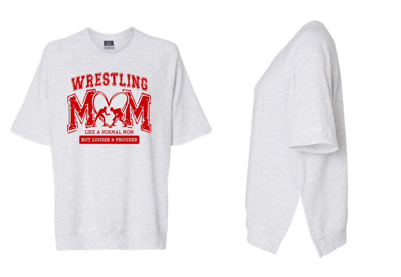 EAGLES  wrestling -Women&#39;s French Terry Short Sleeve Crewneck Pullover