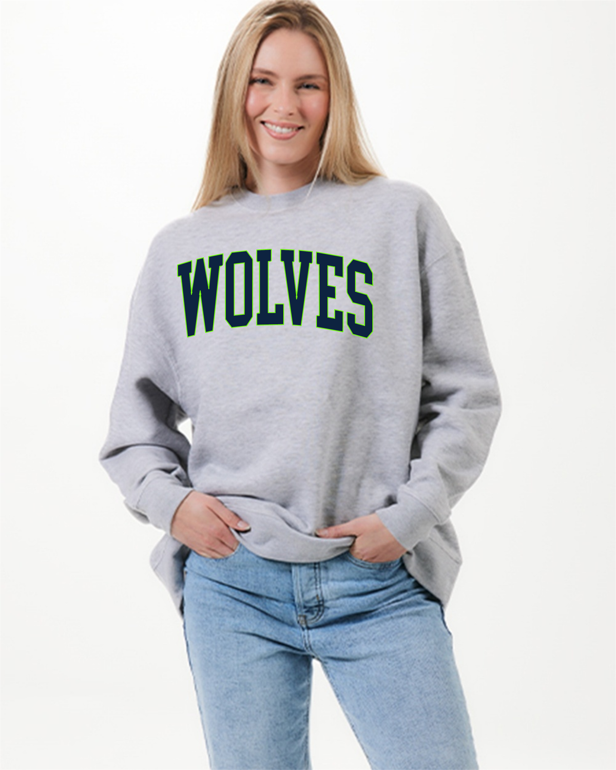 WOLVES Softball - Snuggly Fleece Oversized Crew