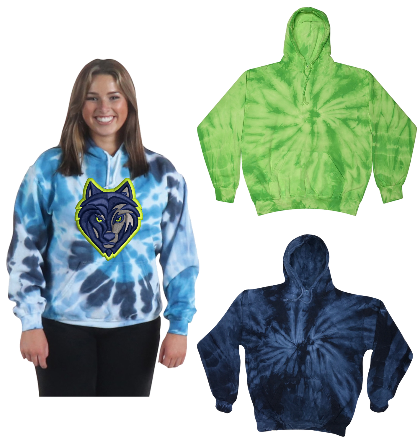 WOLVES Softball - Spider Dye Essential Fleece Hoodie Unisex