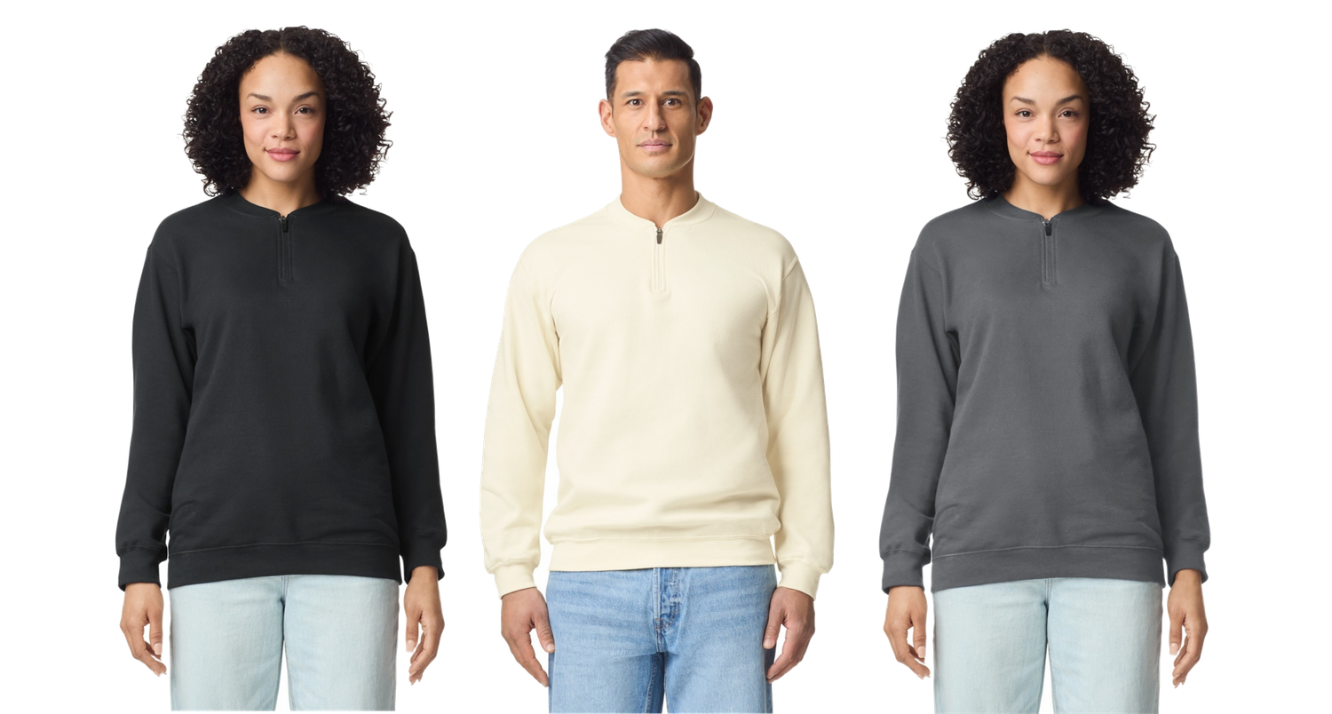 Lakeville- Softstyle Midweight Adult Fleece 1/4 Zip Sweatshirt