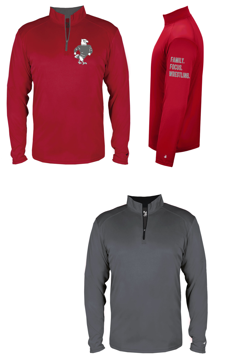 EAGLES  wrestling - Badger Sport®  B-Core 1/4 Zip (limited stock)