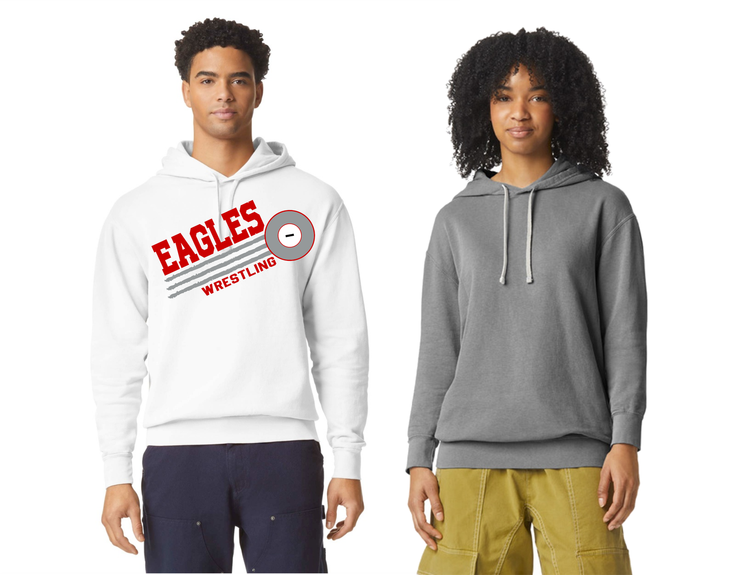 EAGLES  wrestling - Lightweight Adult Crewneck Sweatshirt