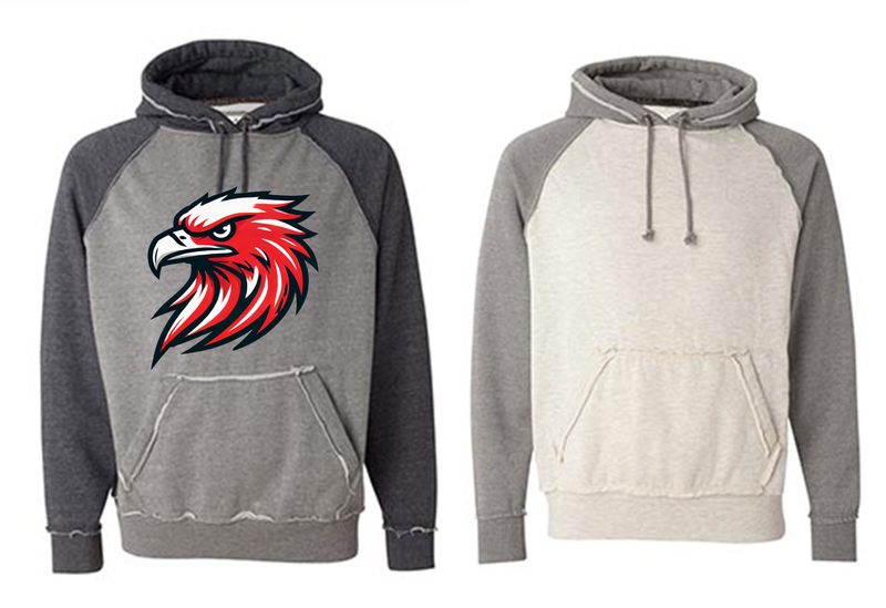 EAGLES  wrestling - Vintage Heathered Hood