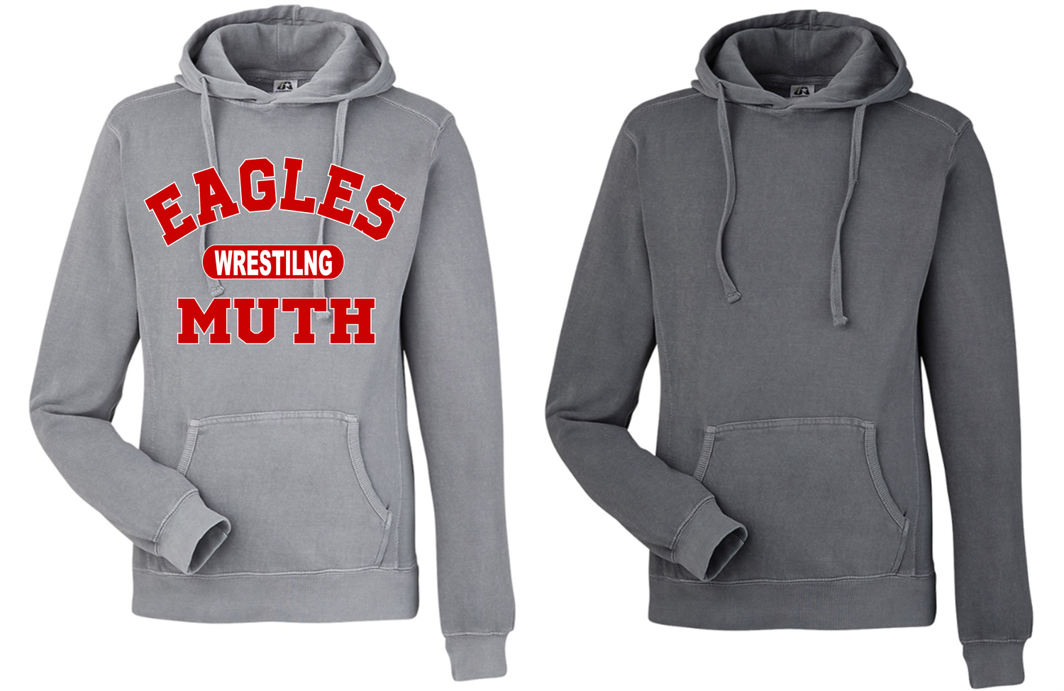 EAGLES  wrestling - Comfort Dye Fleece Hood