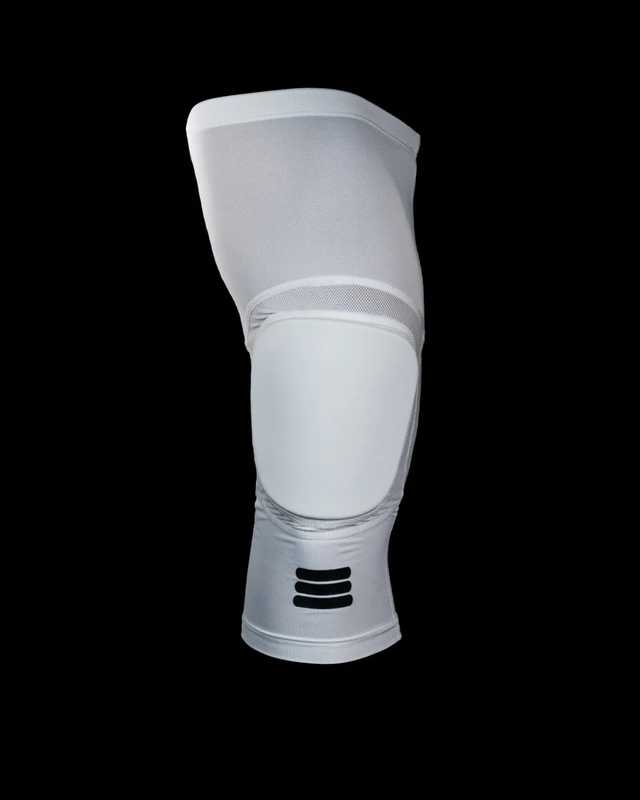 EAGLES  wrestling - Mid-Length Padded Knee Sleeve - White