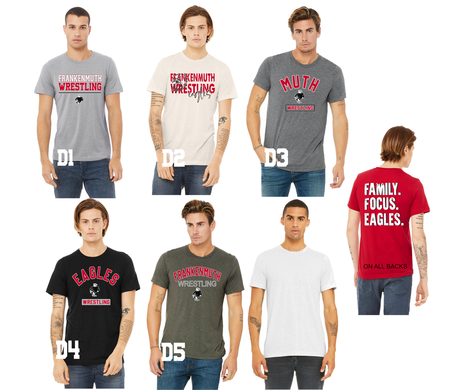 EAGLES  wrestling - Unisex Triblend Short Sleeve TEAM Tee