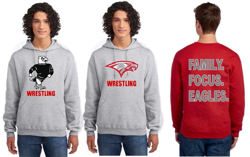 Varsity Eagles wrestling - NuBlend® Unisex Hooded/Crewneck Sweatshirt - youth available