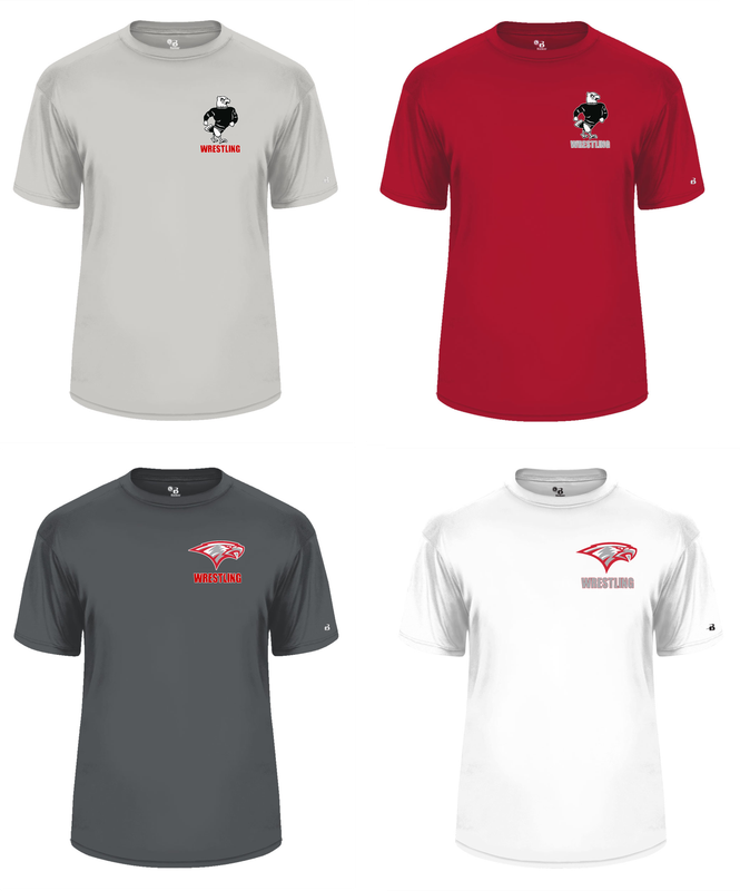 Varsity Eagles wrestling - set of 4 B-Core Tee practice shirts
