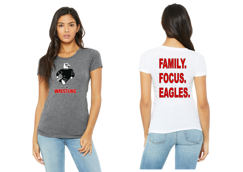 Varsity Eagles wrestling - Women&#39;s Relaxed Triblend Short Sleeve Tee