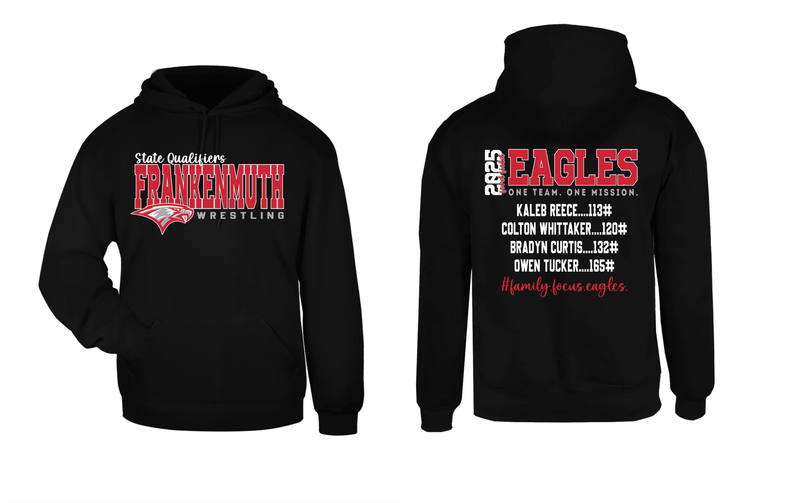 Varsity Eagles wrestling - 2025 State Qualifiers (multiple styles and sizing available)