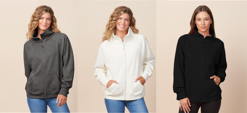 REESE- Ladies Boxy Full Zip Fleece