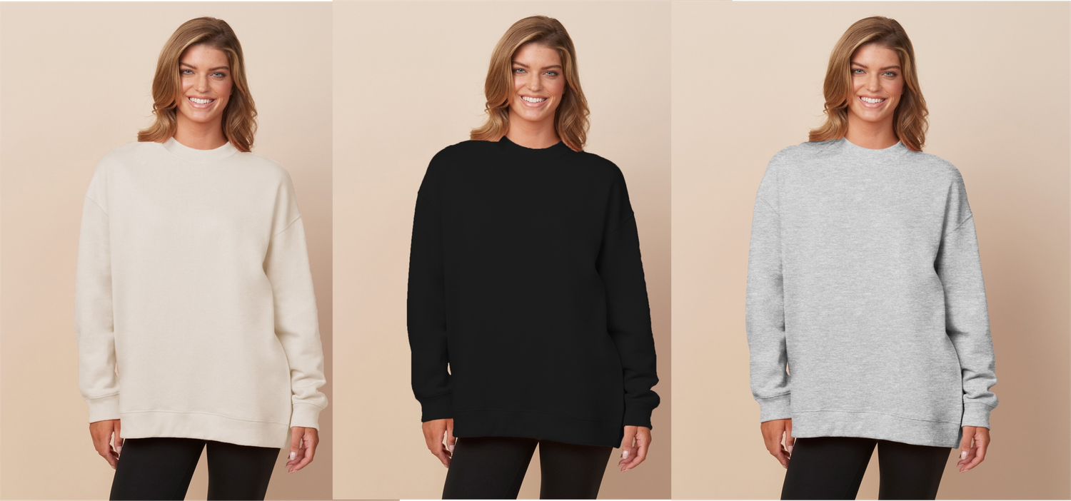 REESE- Ladies Off Duty Oversized Crew