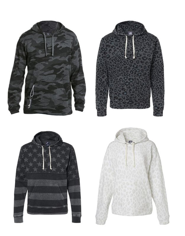 EAGLES - Tri-Blend Pullover Fleece Hood