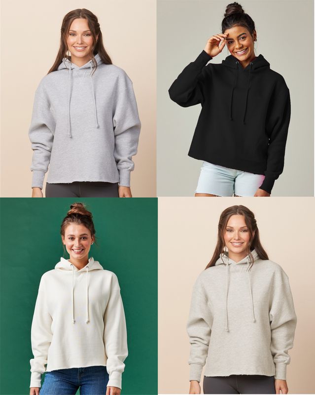 EAGLES - Ladies Heavyweight Boxy Pullover Hood