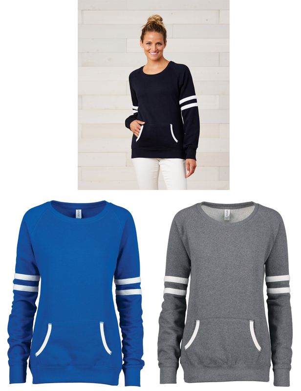Detroit Lions - Ladies Varsity Fleece Crew Neck Pullover