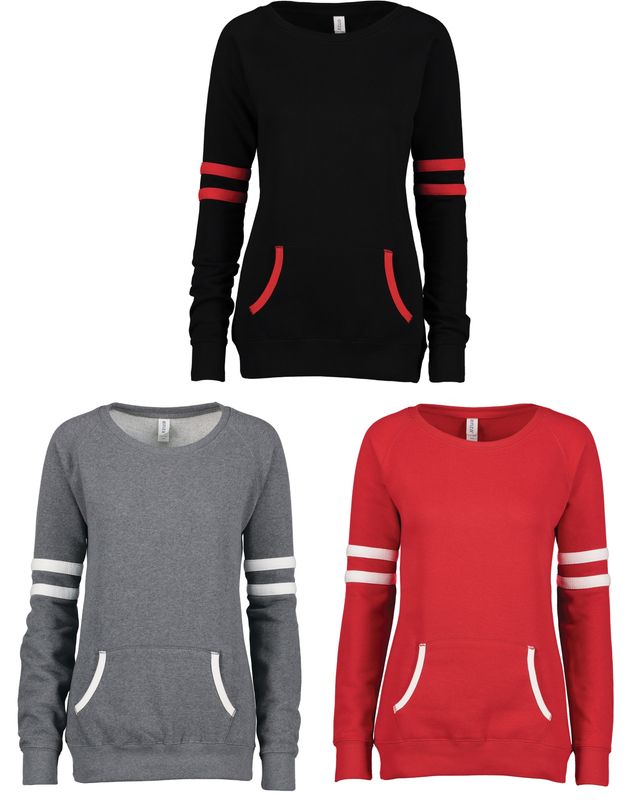 EAGLES WRESTLING - Ladies Varsity Fleece Crew Neck Pullover