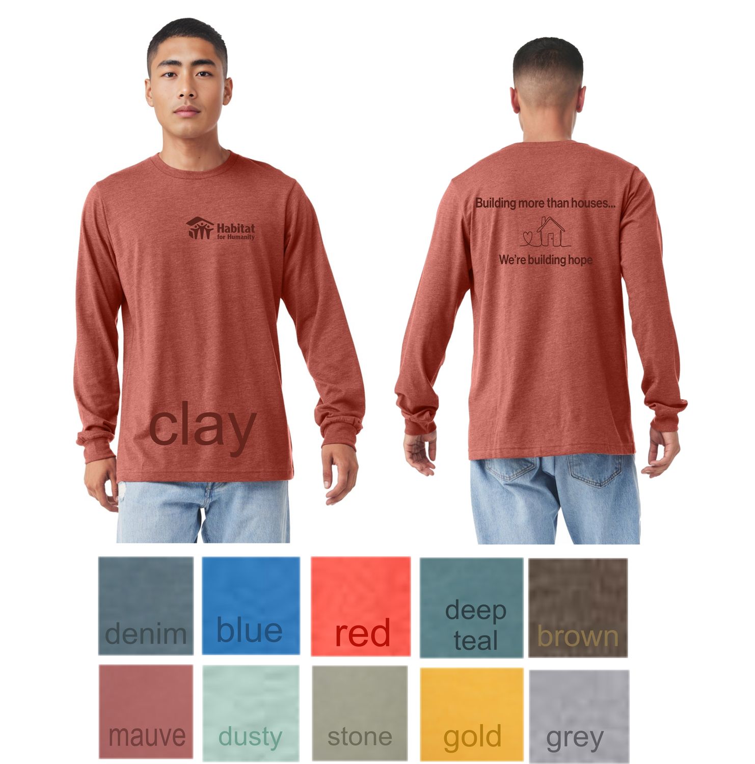 Adult Relaxed Half Zip- HABITAT FOR HUMANITY