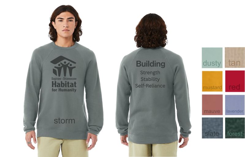 Unisex Sponge Fleece Raglan Sweatshirt- HABITAT FOR HUMANITY