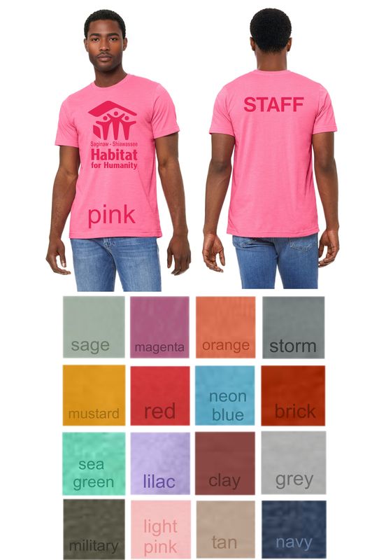 Unisex Heather CVC Short Sleeve Tee - HABITAT FOR HUMANITY