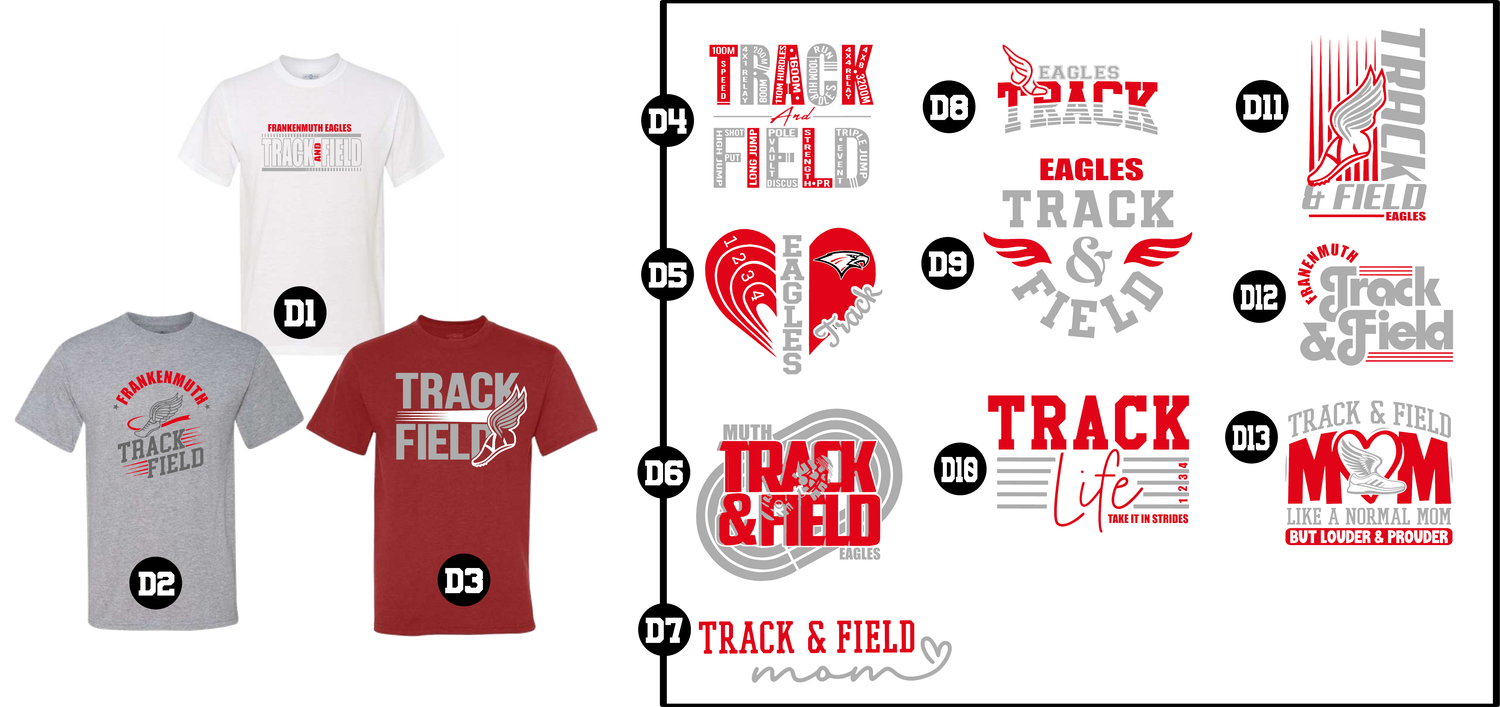 EAGLES TRACK - Dri-Power® Performance - Youth and Unisex T-Shirt
