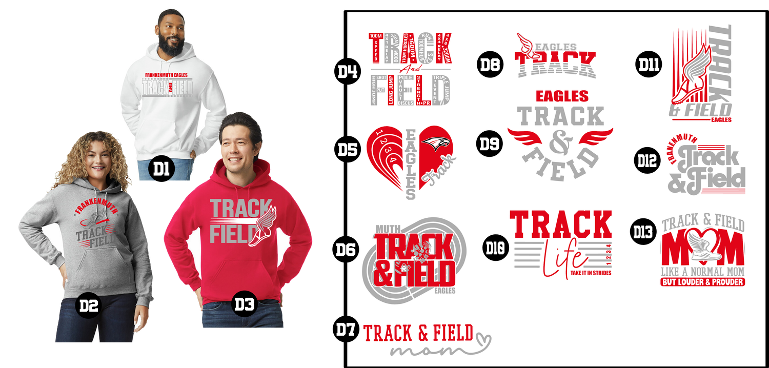 EAGLES track - Heavy Blend™ Hooded Sweatshirt or Crewneck