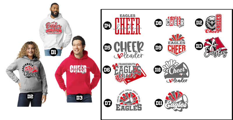 EAGLES cheerleading - Heavy Blend™ Hooded Sweatshirt or Crewneck