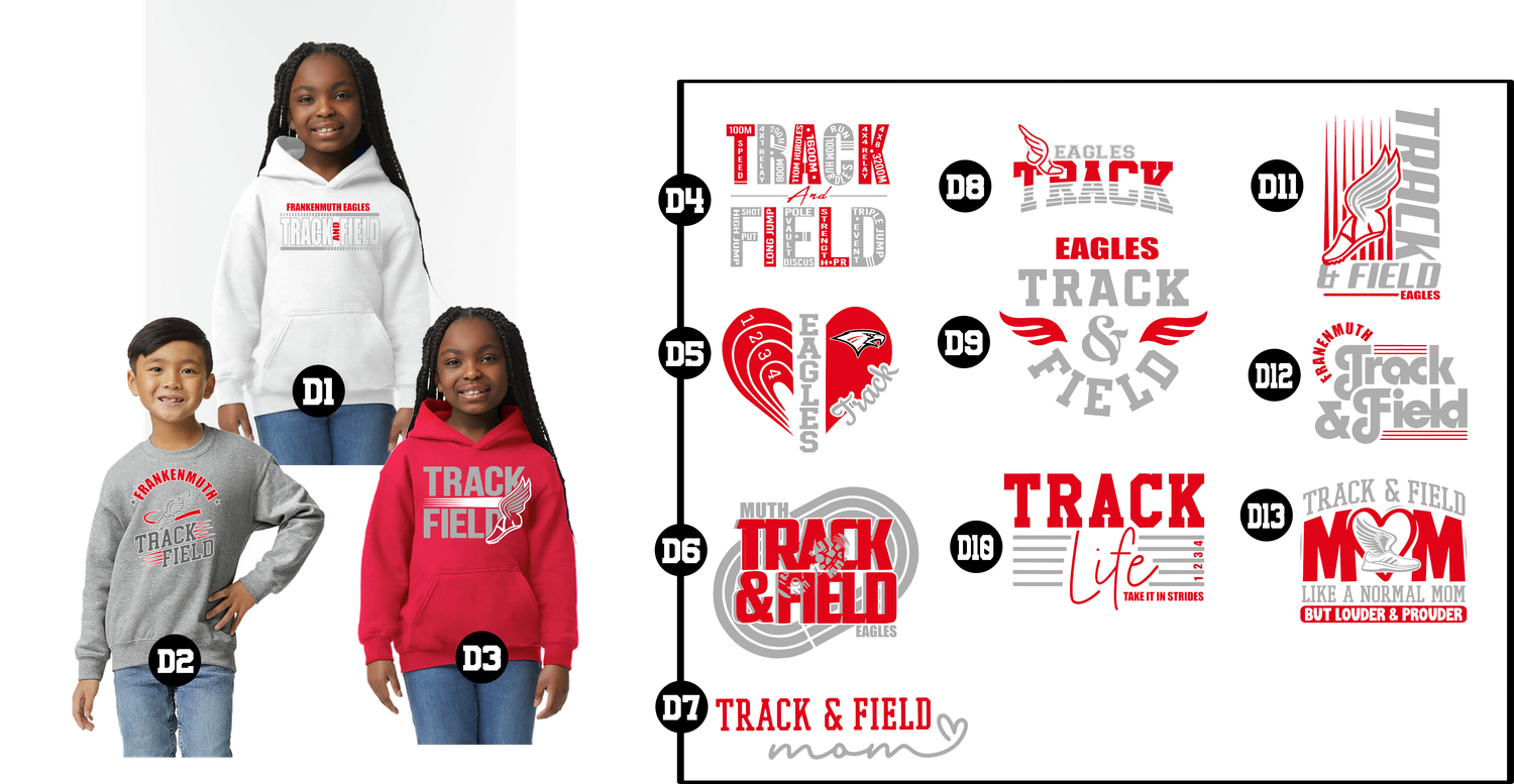 EAGLES track - Heavy Blend™ Youth Hooded Sweatshirt or Crewneck