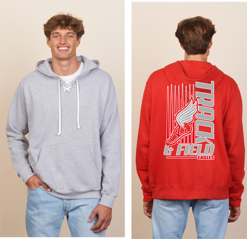 EAGLES track - Adult Hockey Pullover Hood