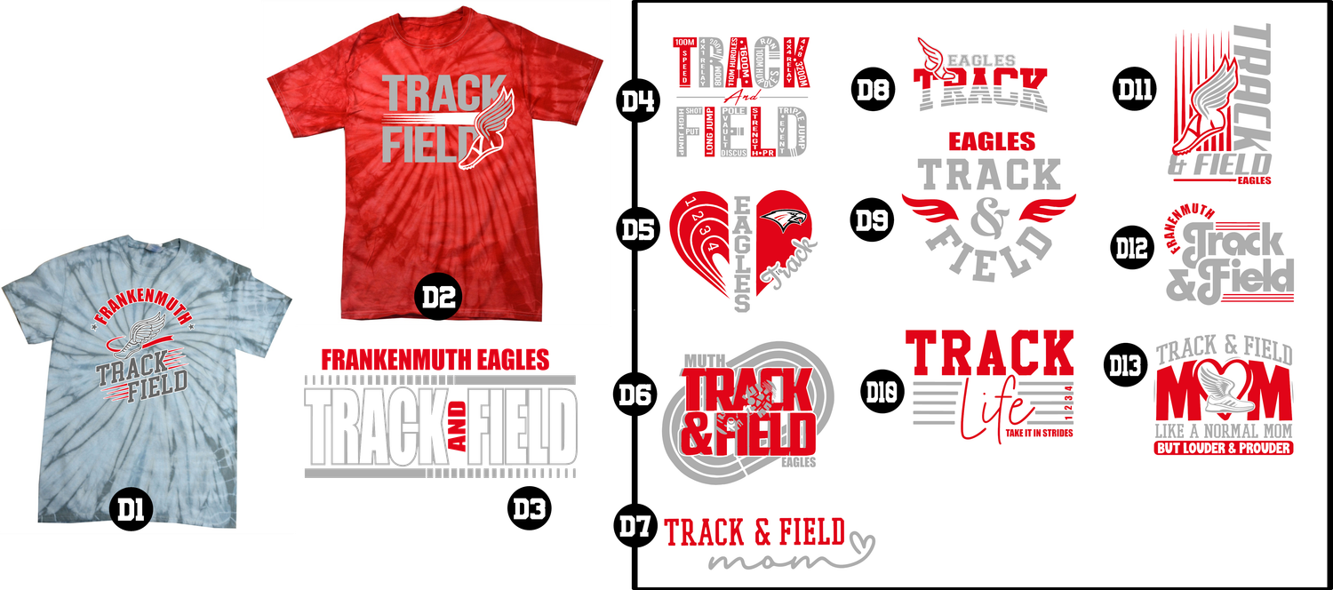 EAGLES track - Spider Tie Dye T-Shirt - Youth and Unisex T-Shirt