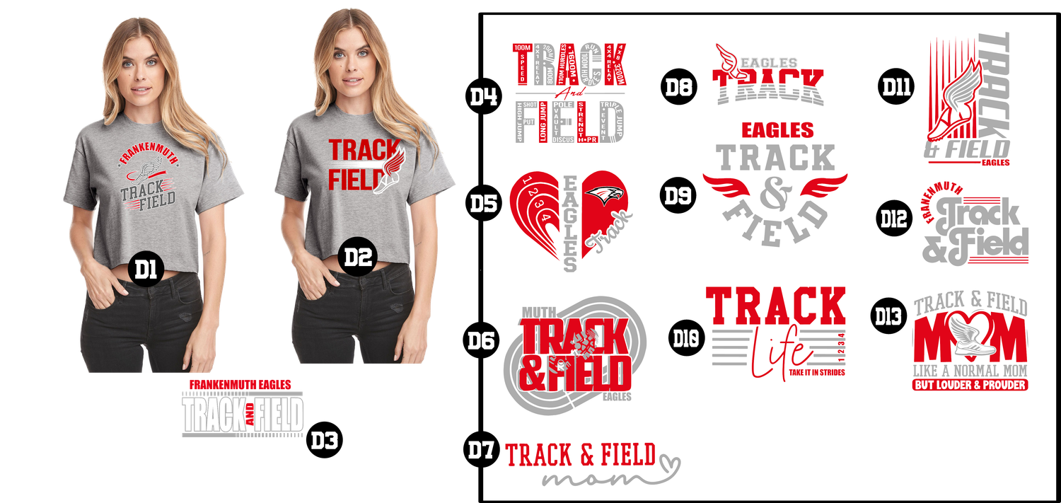 EAGLES track - Women's Ideal Crop Top