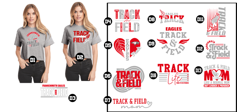 EAGLES track - Women's Ideal Crop Top