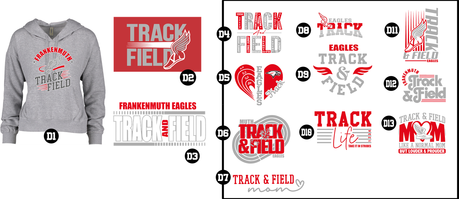 EAGLES track - Women's Cropped Hoodie