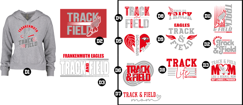 EAGLES track - Women's Cropped Hoodie