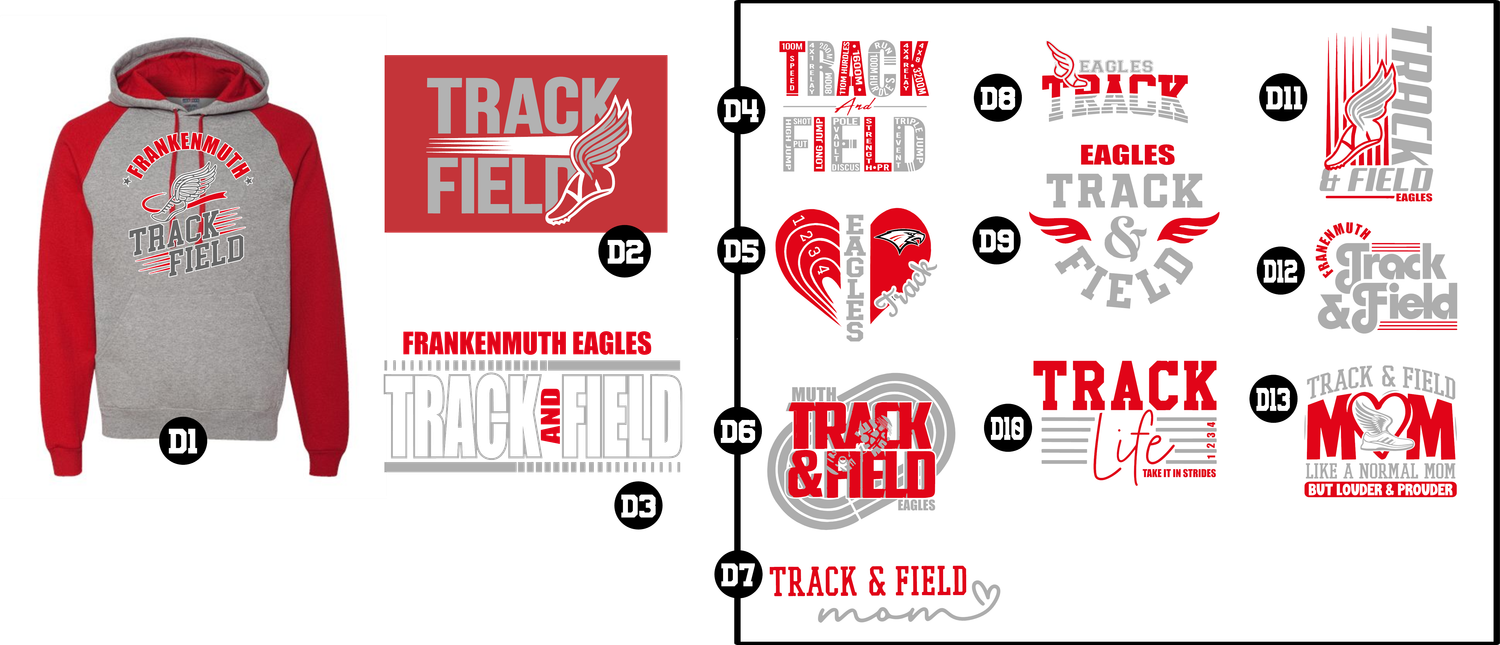 EAGLES track - Nublend® Colorblocked Raglan Hooded Sweatshirt