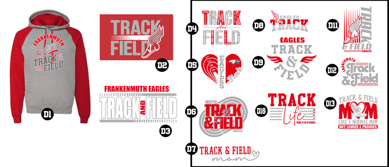 EAGLES track - Nublend® Colorblocked Raglan Hooded Sweatshirt