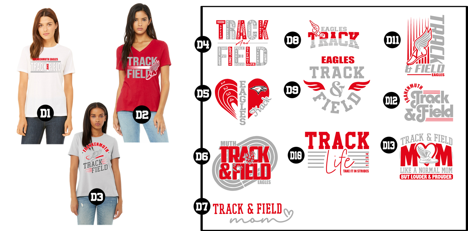 EAGLES track - Women's Relaxed Jersey Short Sleeve Tee