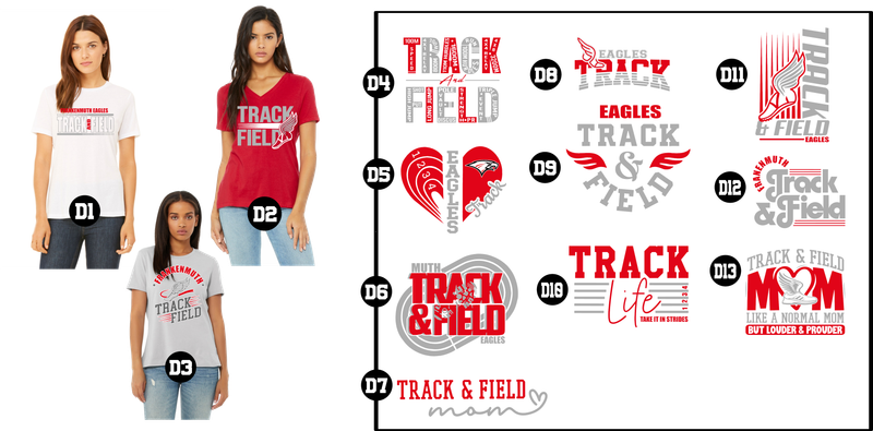 EAGLES track - Women's Relaxed Jersey Short Sleeve Tee