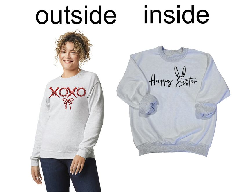 TWISTED ROOTS - VALENTINES/EASTER inside out sweatshirt
