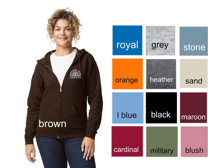 Heavy Blend™ Adult Full Zip Hooded Sweatshirt - MUSTARD SEED