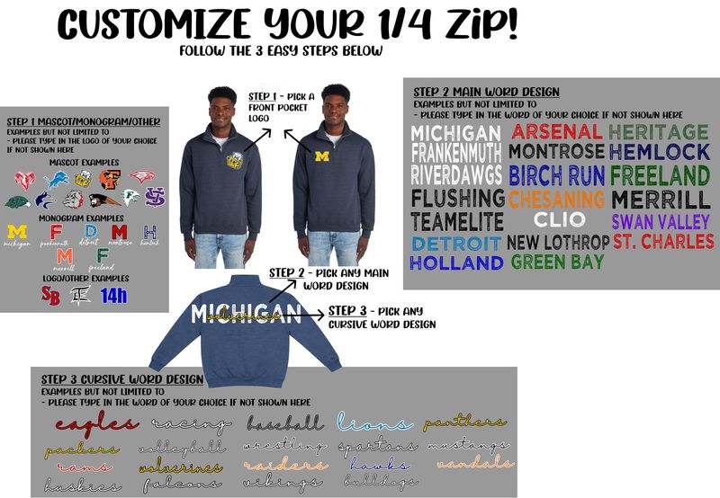 TWISTED ROOTS - Show your School Spirit or Sport your Favorite Team - NuBlend® Unisex Quarter-Zip Cadet Collar Sweatshirt