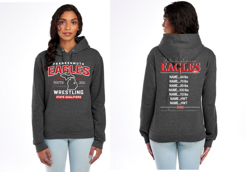 Eagles wrestling - 2026 State Qualifiers (multiple styles and sizing available)