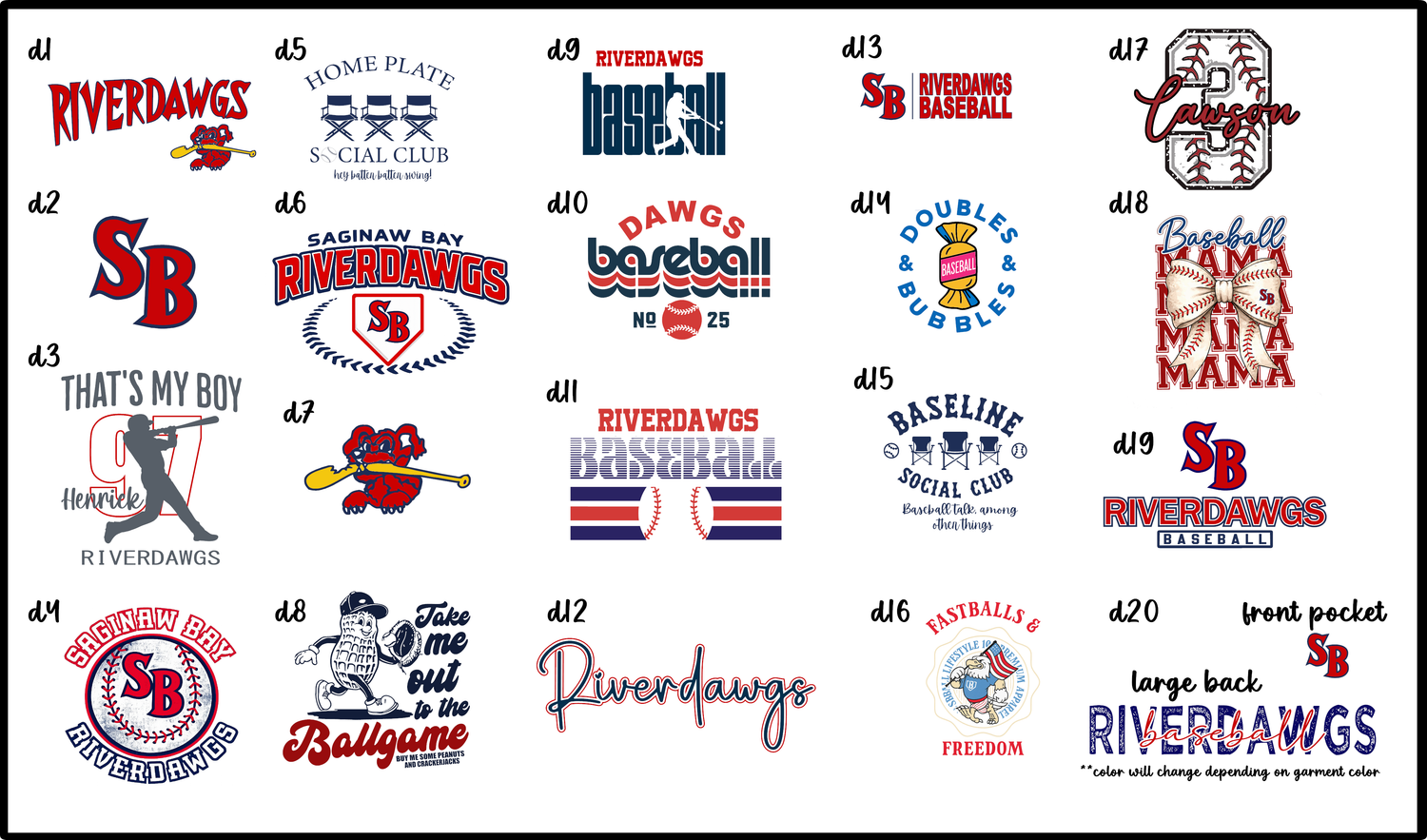 RIVERDAWGS - Designs