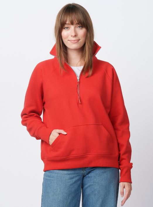 EAGLES track - Ladies and Girls Boxy Half Zip Fleece