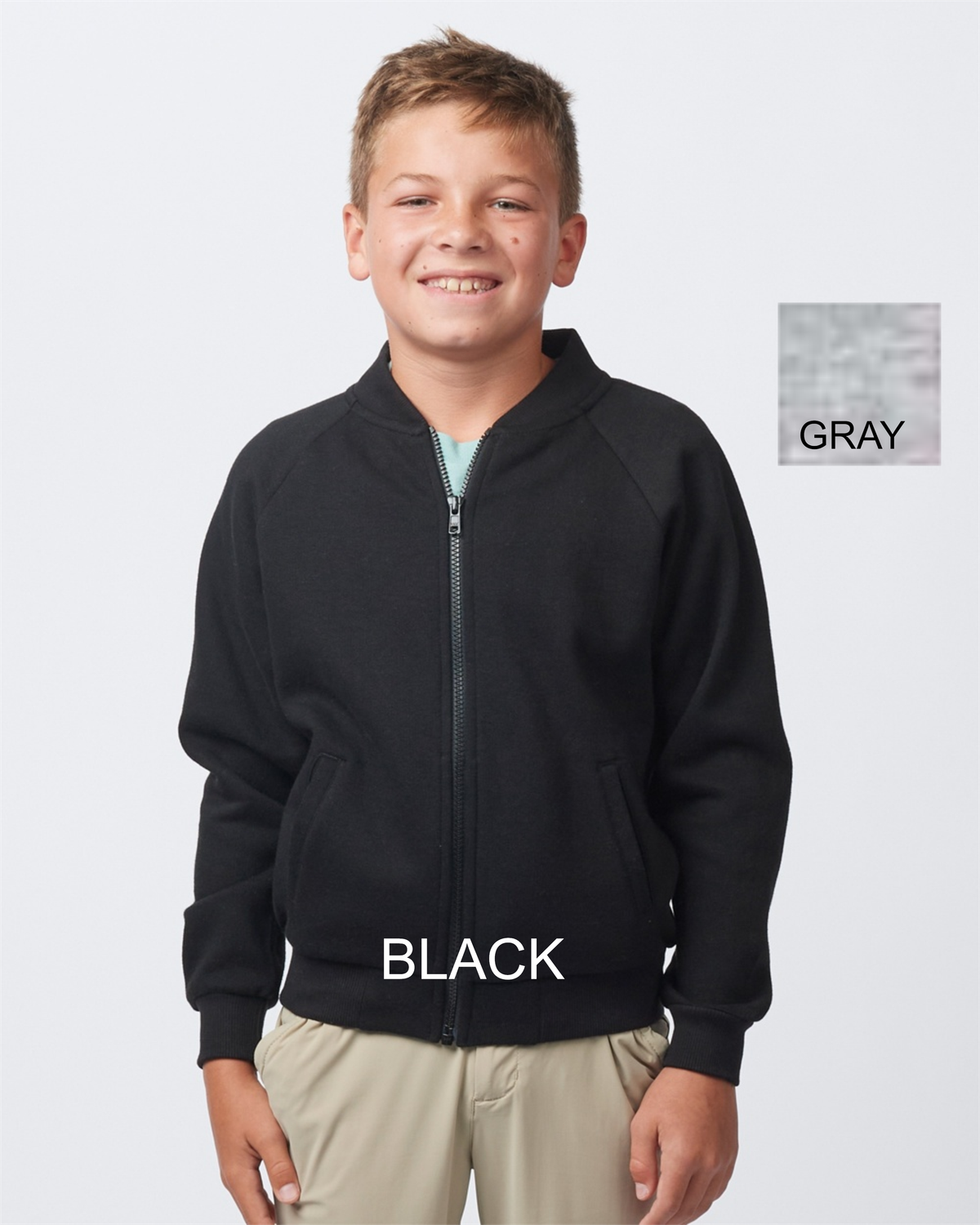 COLORBOMBS - Full Zip Fleece Bomber Jacket (youth or unisex)