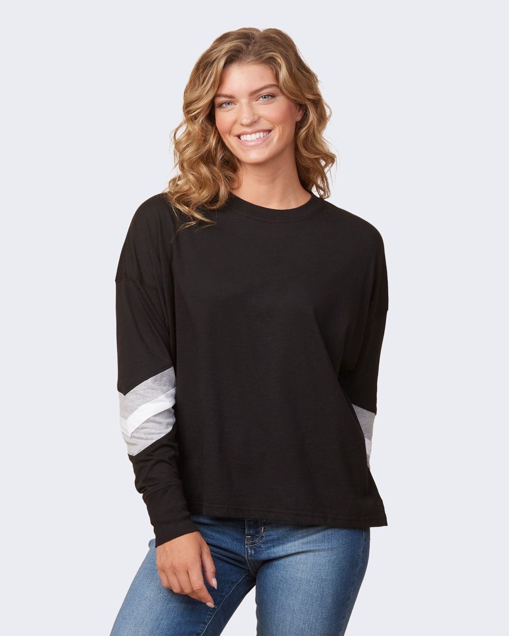 Flushing Football &amp; Cheer-Enza Boxy Varsity Tee
